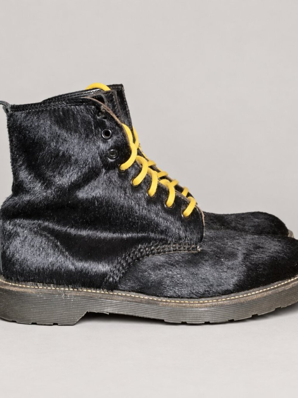 Dr. Martens Unisex Combat Boots Black Horse Hair Lace Up US 9, EU 42 - Picture 4 of 6